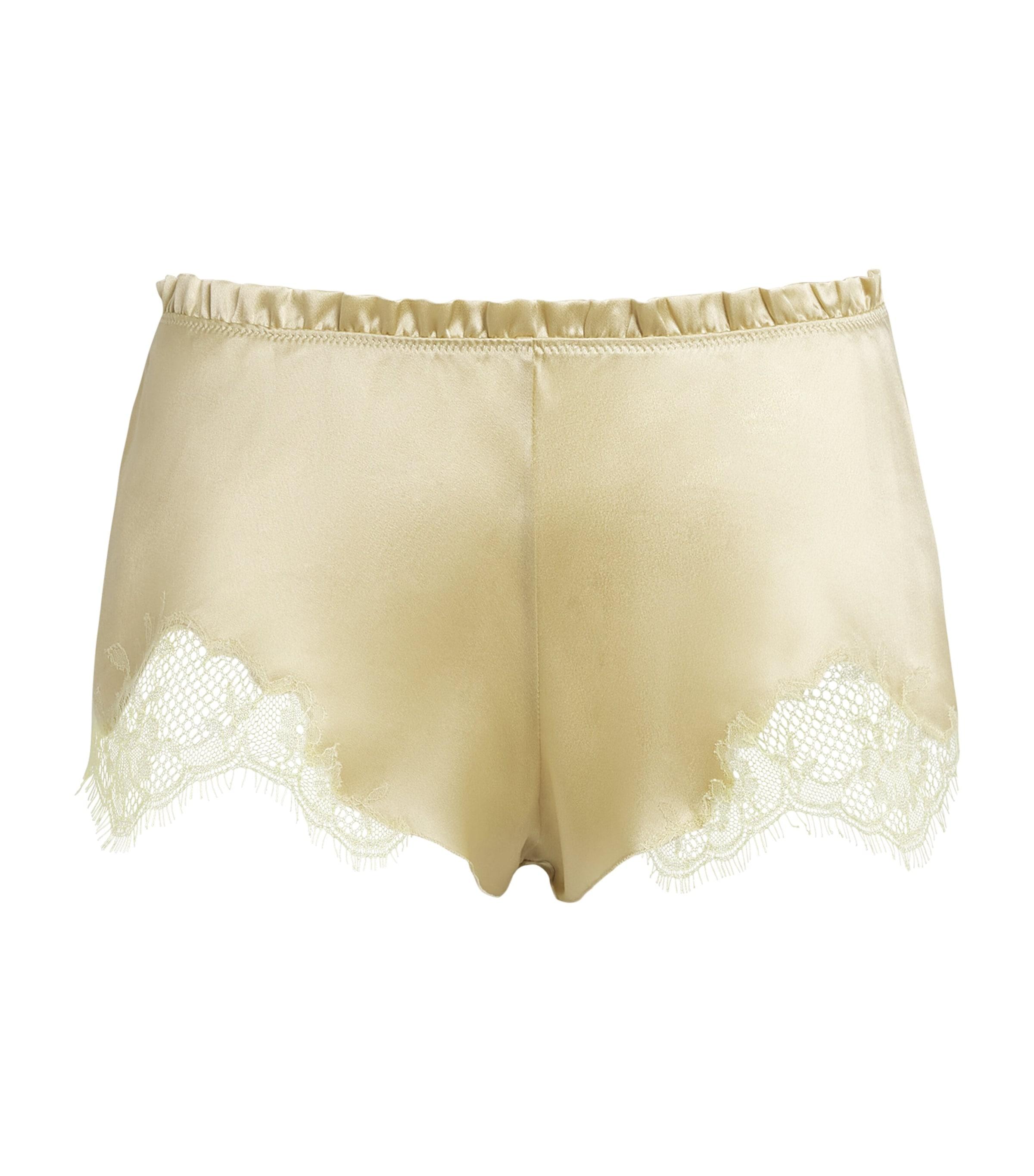 Carine Gilson Silk Lace-Trim Louise Shorts by CARINE GILSON
