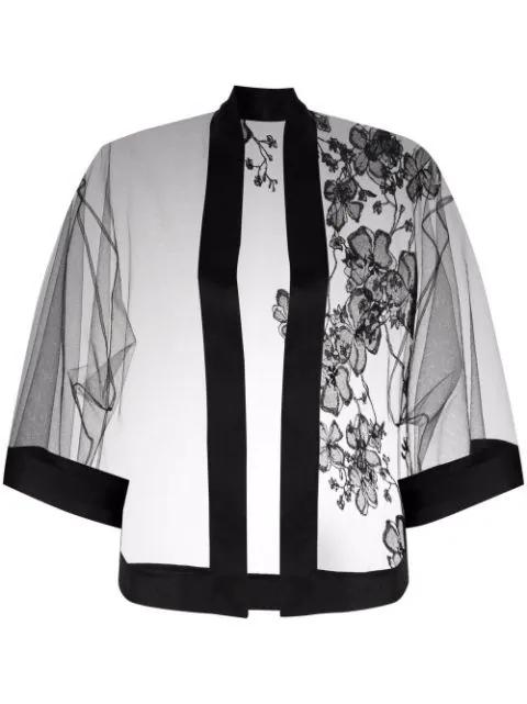 floral embroidered tulle robe by CARINE GILSON