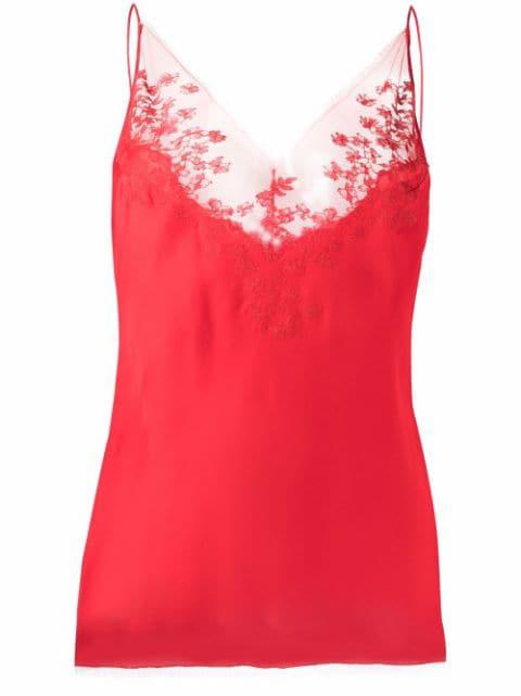 floral-embroidery top by CARINE GILSON