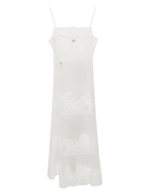 lace-appliqué sheer maxi dress by CARINE GILSON