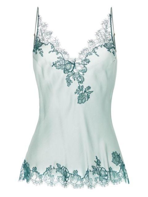 lace-trim silk camisole by CARINE GILSON