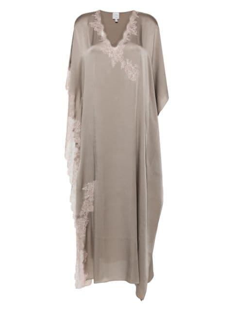 lace-trim silk kaftan by CARINE GILSON
