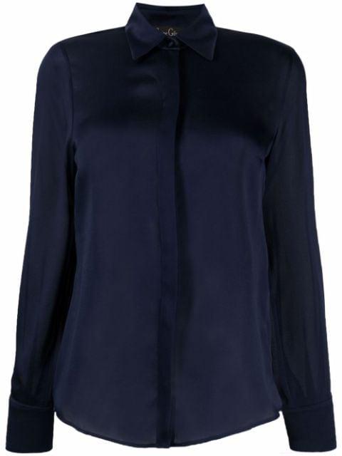 long-sleeve silk shirt by CARINE GILSON