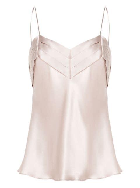 pleated silk camisole by CARINE GILSON