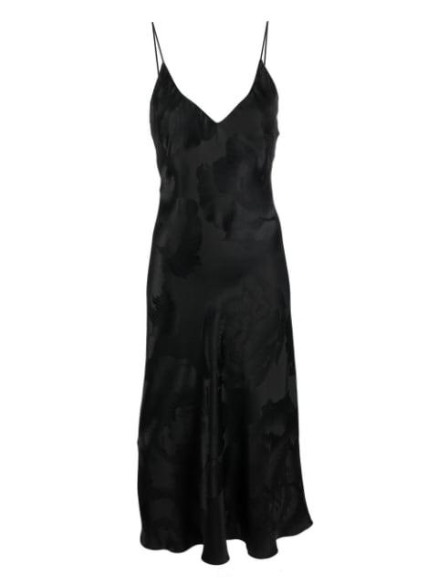 silk jacquard-print midi slip dress by CARINE GILSON