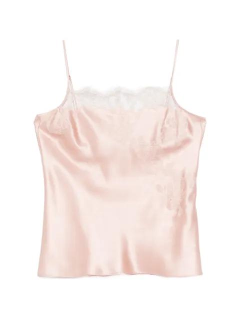 straight neckline lace silk camisole by CARINE GILSON