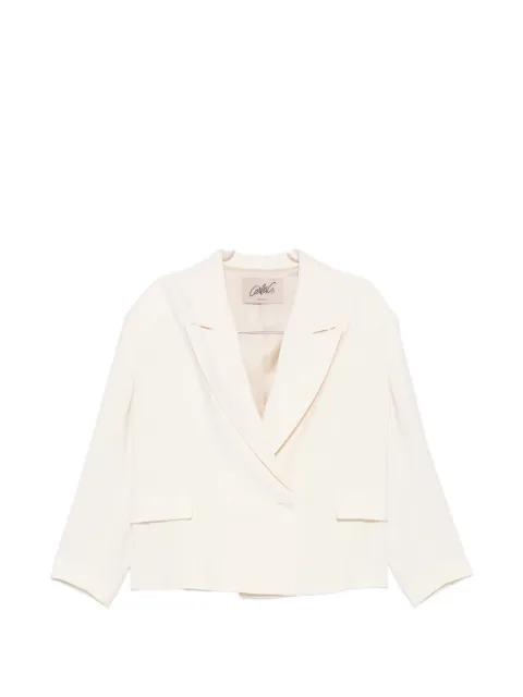 double-breasted peak-lapel jacket by CARLA G.