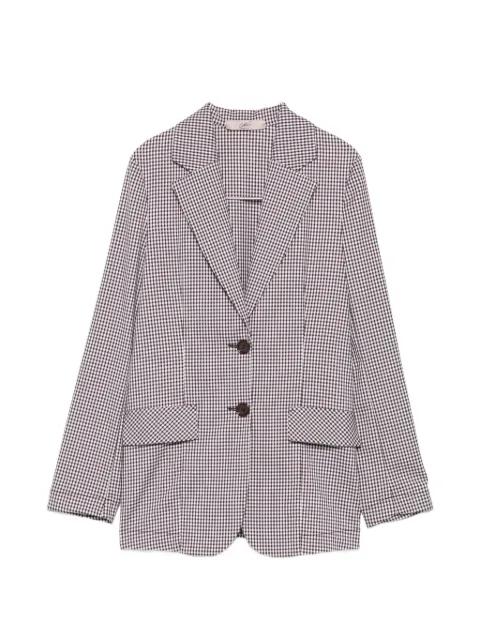 gingham-check notched-lapels jacket by CARLA G.