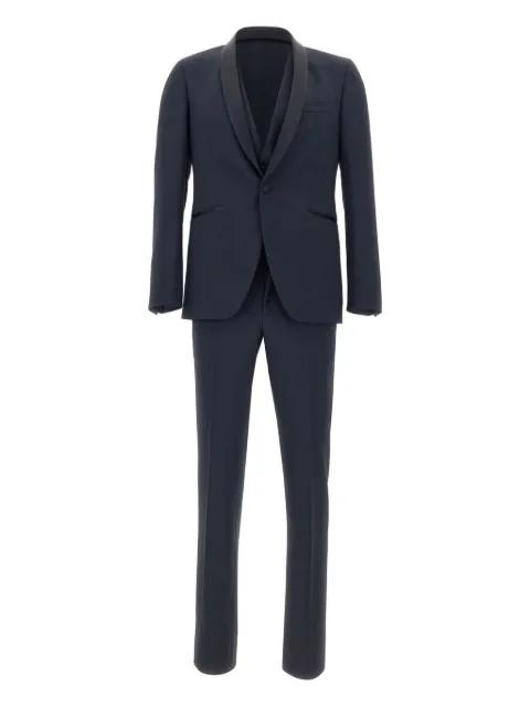 three-piece shawl-collar single-breasted suit by CARLO PIGNATELLI