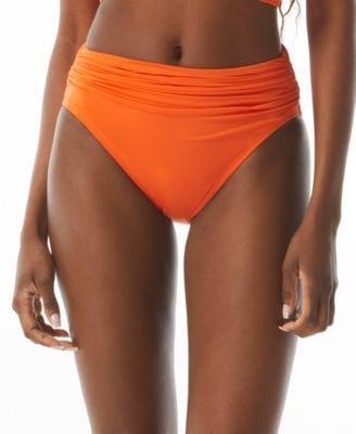 One-Shoulder Bow Bikini Top & Ruched Bottoms by CARMEN MARC VALVO