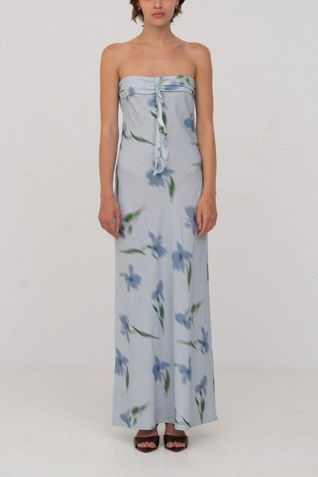 Carmen Says Blue Flower Print Dream Dress by CARMEN SAYS