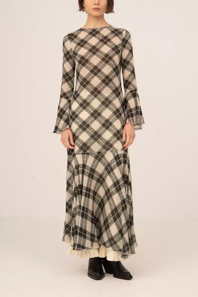 Carmen Says Classic Argyle-Inspired Geometric Print Jester Dress by CARMEN SAYS