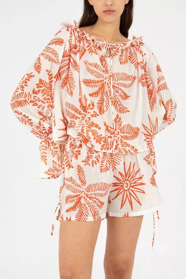 Carmen Says Cyrus Palm-Printed Top by CARMEN SAYS