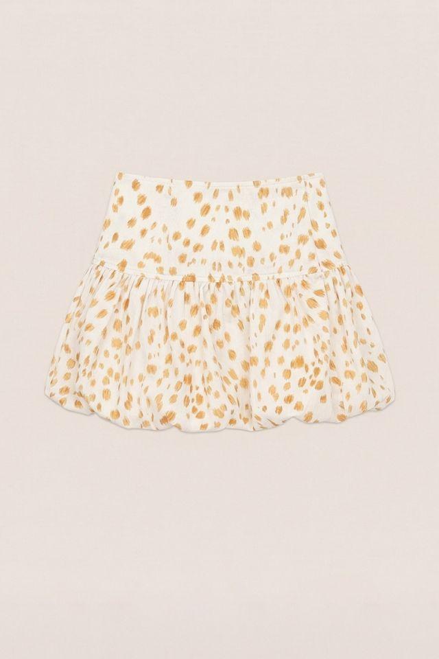Carmen Says Fawn Deer Print Balloon Mini Skirt by CARMEN SAYS