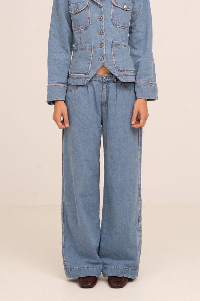 Carmen Says Flash Denim Wide Leg Denim Pants by CARMEN SAYS