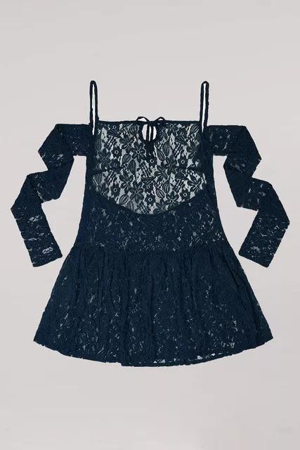 Carmen Says Nyx Blue Lace Mini Dress by CARMEN SAYS