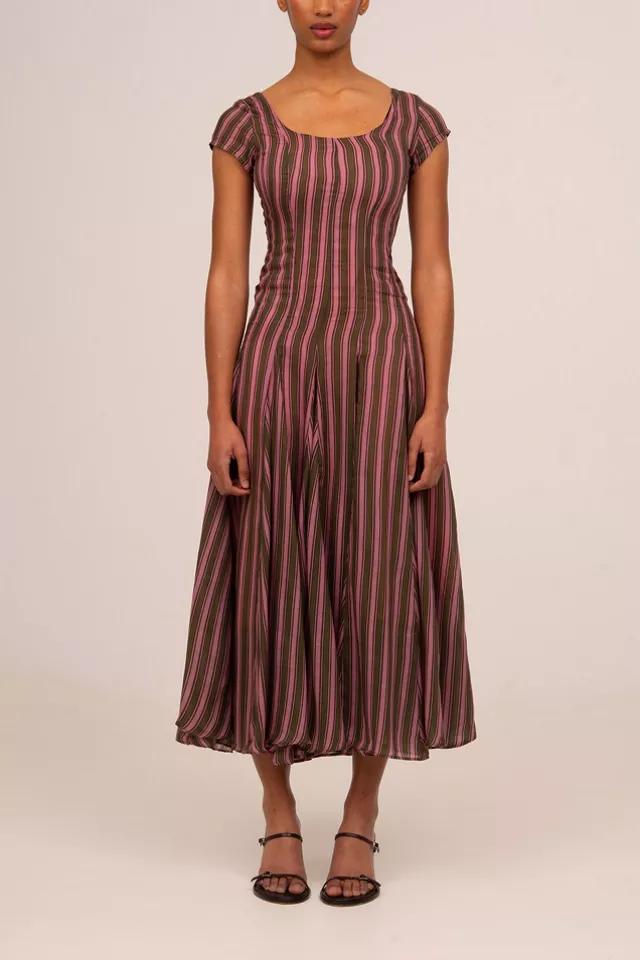 Carmen Says Striped Honour  Print Occasion Dress by CARMEN SAYS