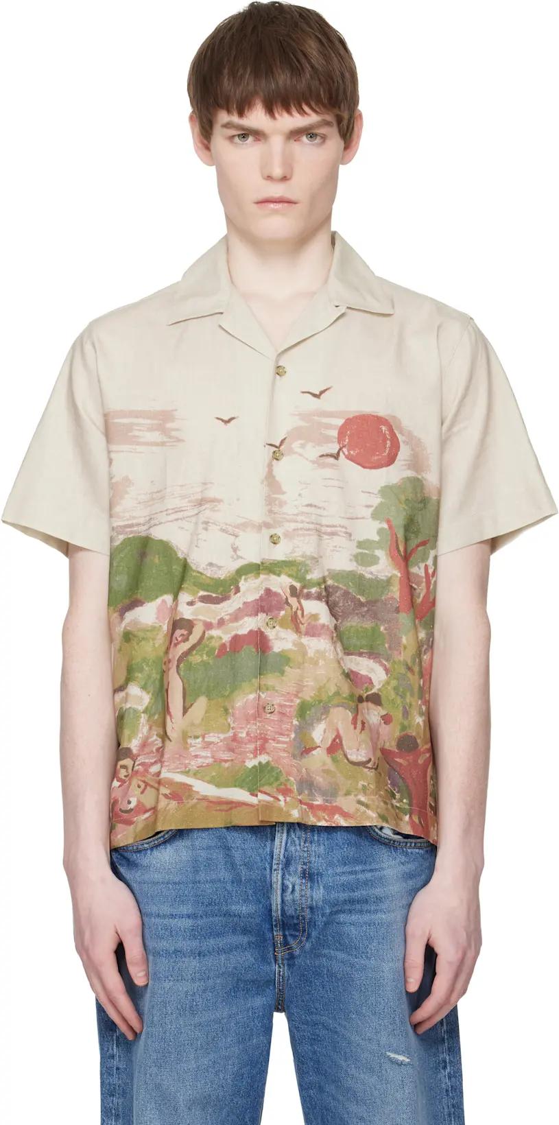 Beige Sailor's Delight Shirt by CARNE BOLLENTE