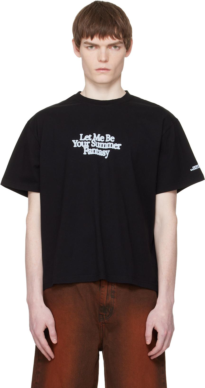 Black 'Sadao's Dream' T-shirt by CARNE BOLLENTE