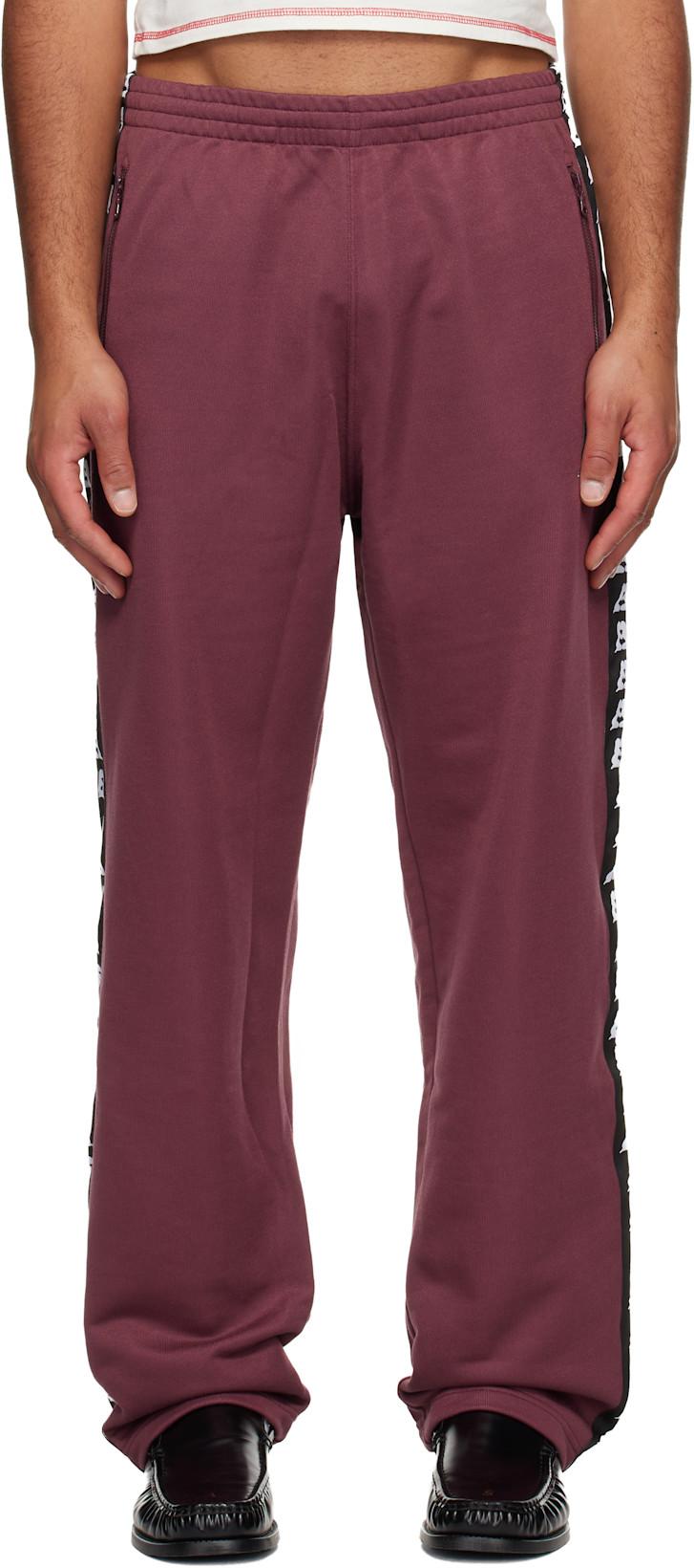 Burgundy Make You Wet Sweatpants by CARNE BOLLENTE
