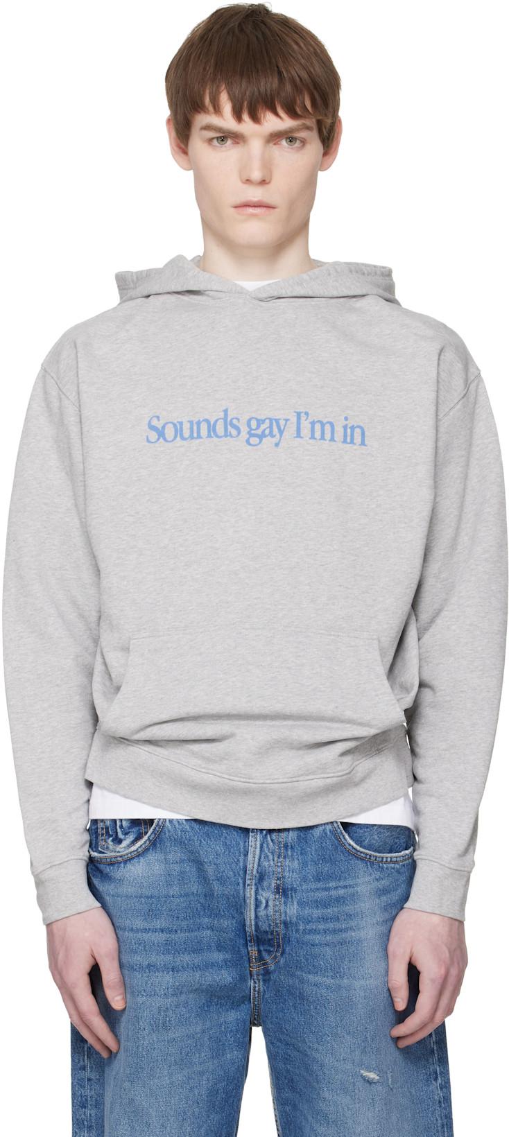 Gray Sadao Hasegawa 'Echoes of Eros' Hoodie by CARNE BOLLENTE