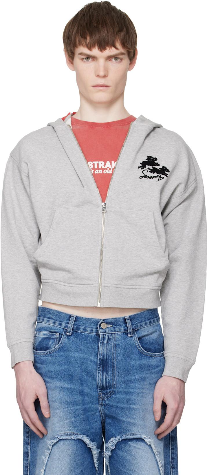 Gray Serena 'Stars and Studs' Hoodie by CARNE BOLLENTE
