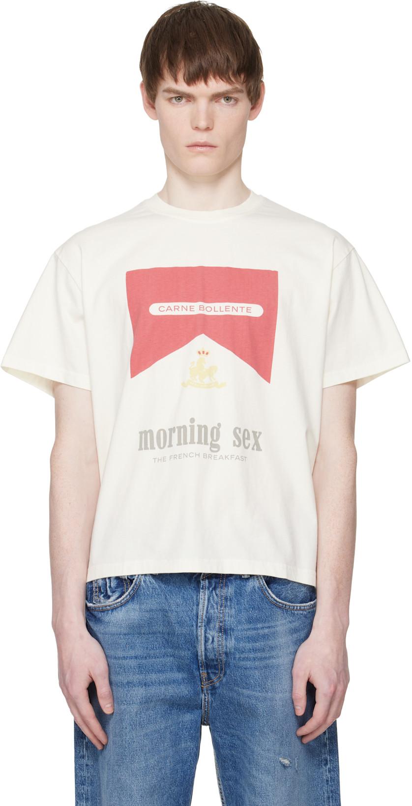 Off-White 'Breakfast in Bed' T-shirt by CARNE BOLLENTE