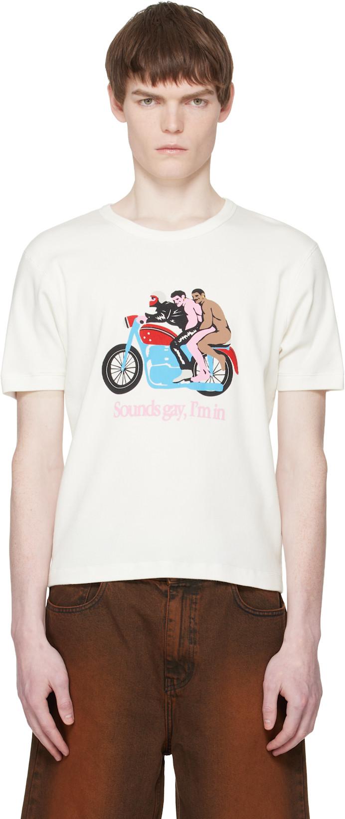 Off-White 'Sounds gay, we're in' T-shirt by CARNE BOLLENTE