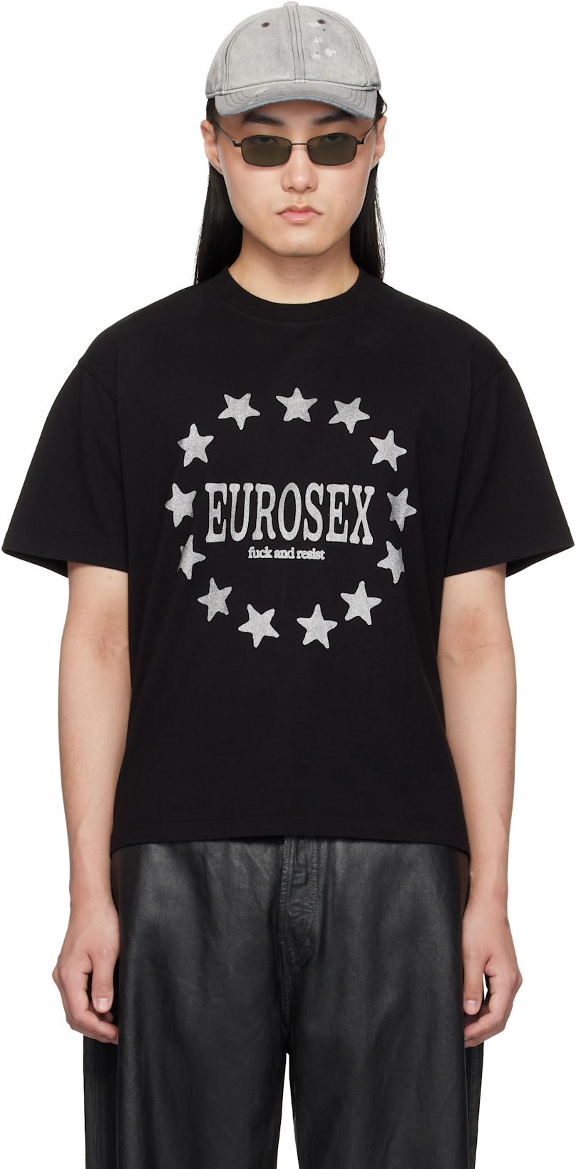 SSENSE Exclusive Black Printed T-shirt by CARNE BOLLENTE