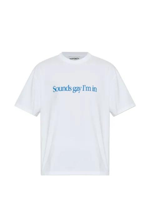 Simply Sounds Gay slogan-print t-shirt by CARNE BOLLENTE