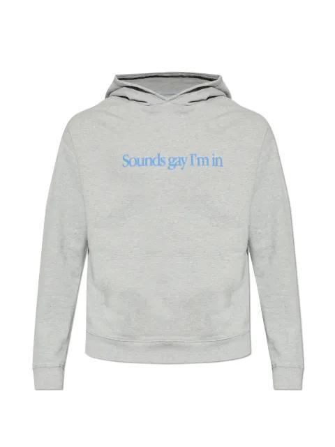graphic-print hoodie by CARNE BOLLENTE