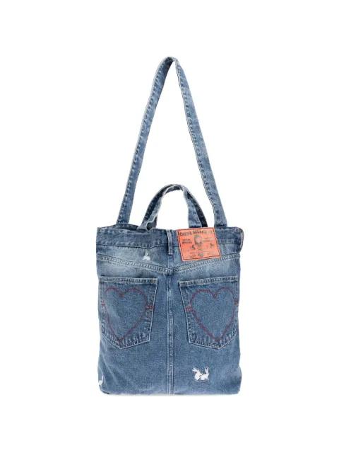 heart patch tote bag by CARNE BOLLENTE