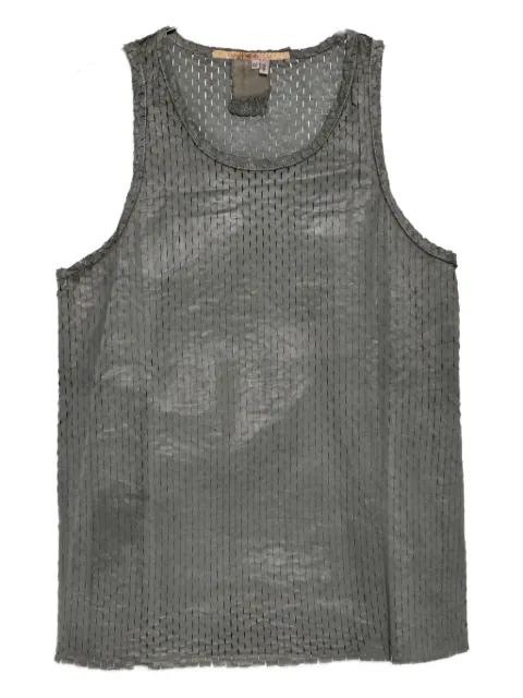 perforated leather tank top by CAROL CHRISTIAN POELL
