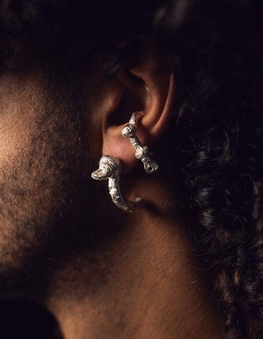 Corroded Shackle Earring by CAROLIN DIELER