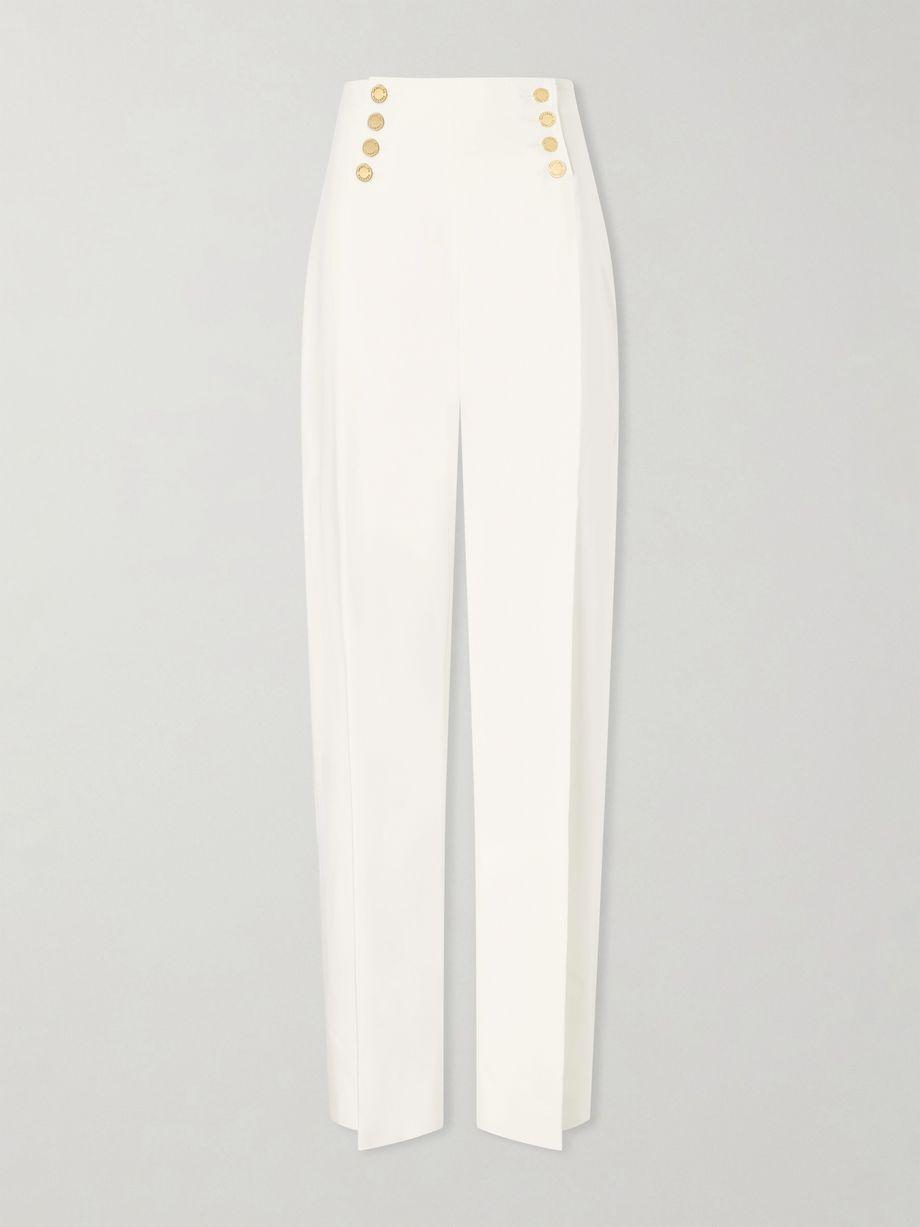 Alba cotton-blend wide-leg pants by CAROLINA HERRERA