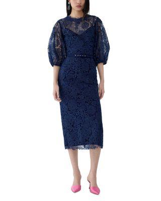 Balloon Sleeve Midi Dress by CAROLINA HERRERA