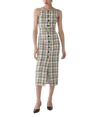 Belted Sleeveless Midi Dress by CAROLINA HERRERA