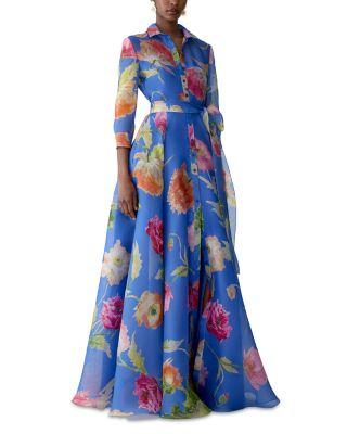Belted Trench Silk Gown by CAROLINA HERRERA