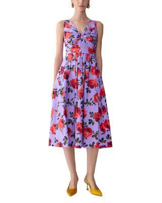 Bow Bodice A-Line Dress by CAROLINA HERRERA