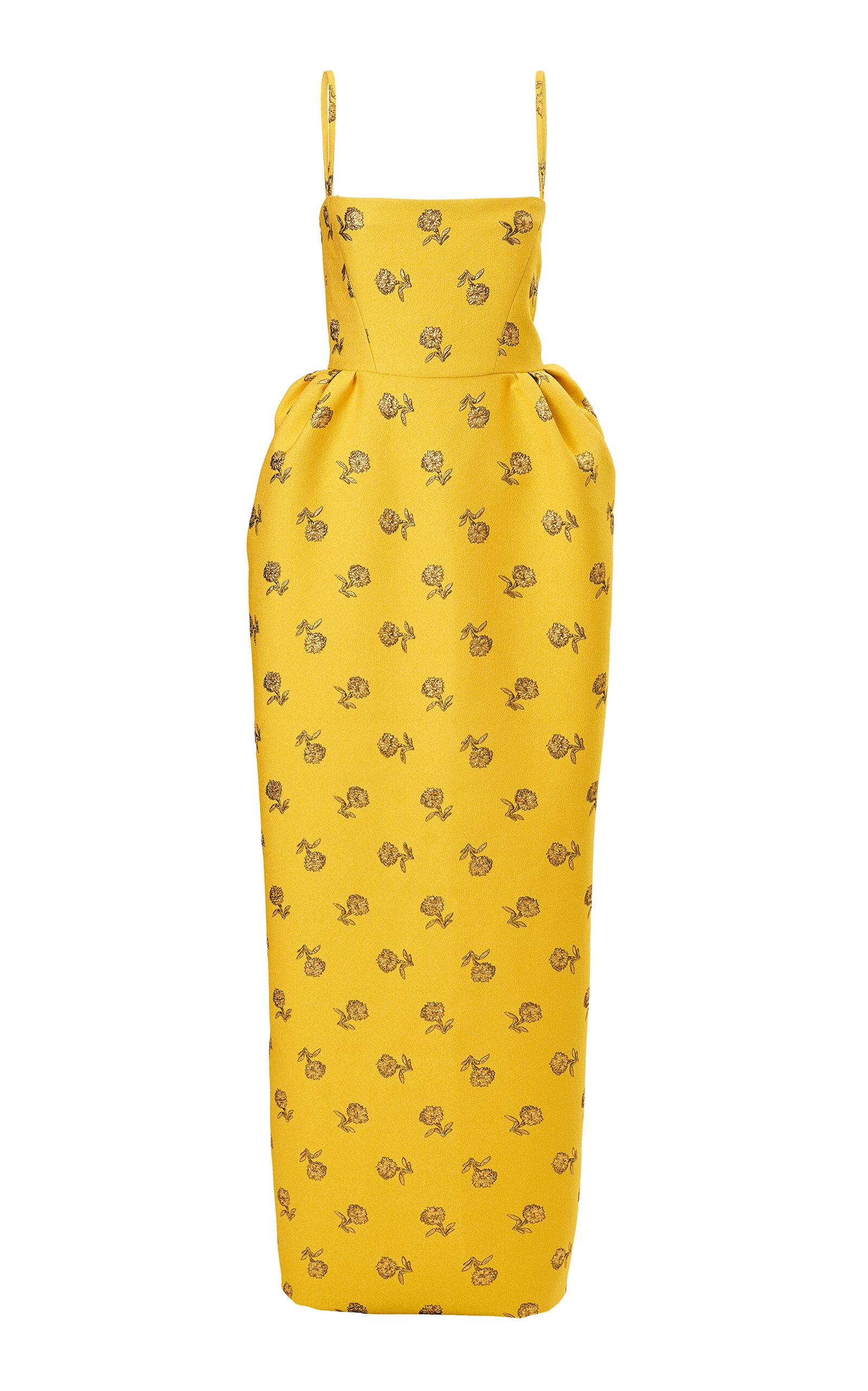Carolina Herrera Bell-Shaped Carnation Jacquard Gown - Moda Operandi by CAROLINA HERRERA