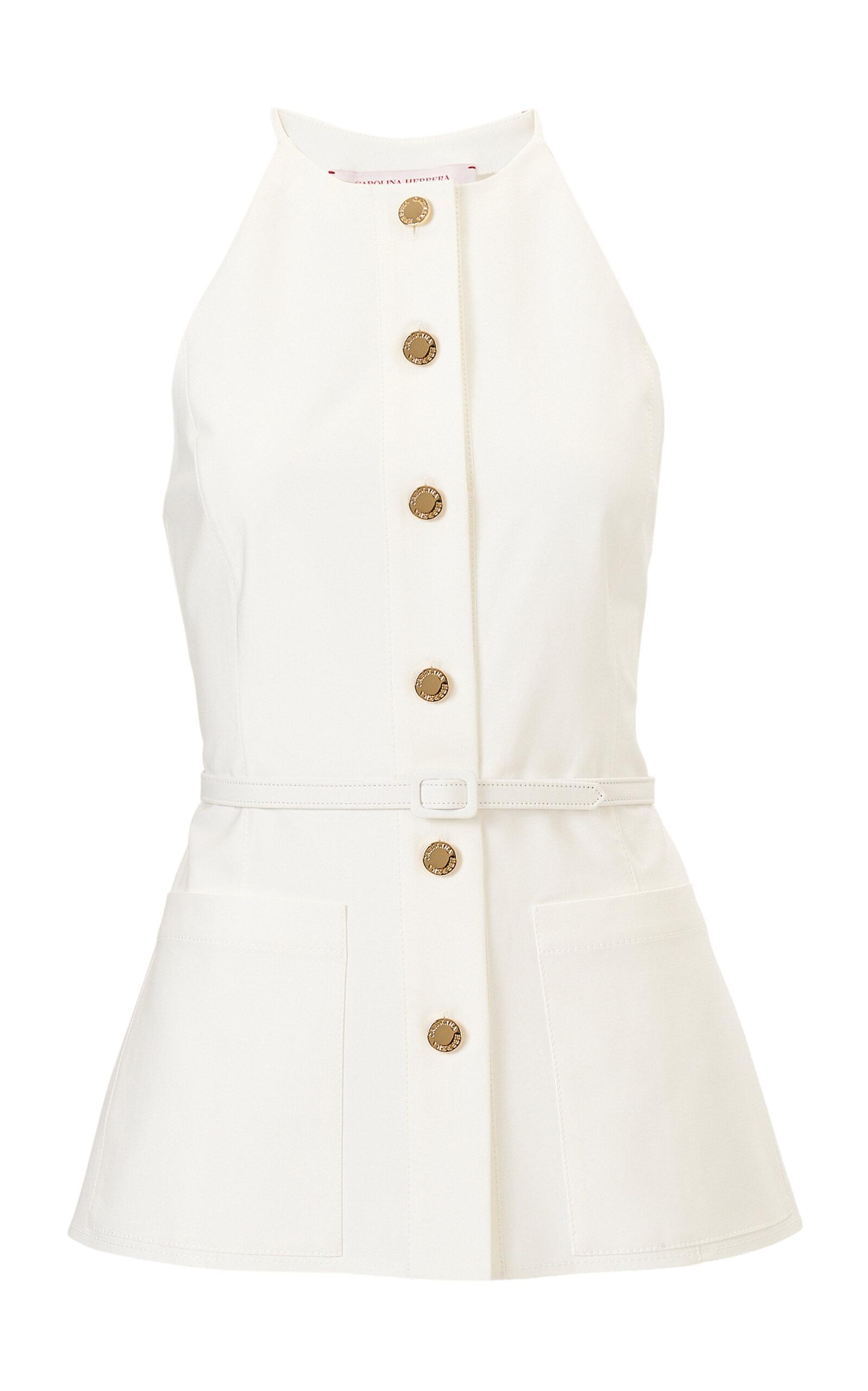Carolina Herrera Belted Cotton Sateen Top - Moda Operandi by CAROLINA HERRERA