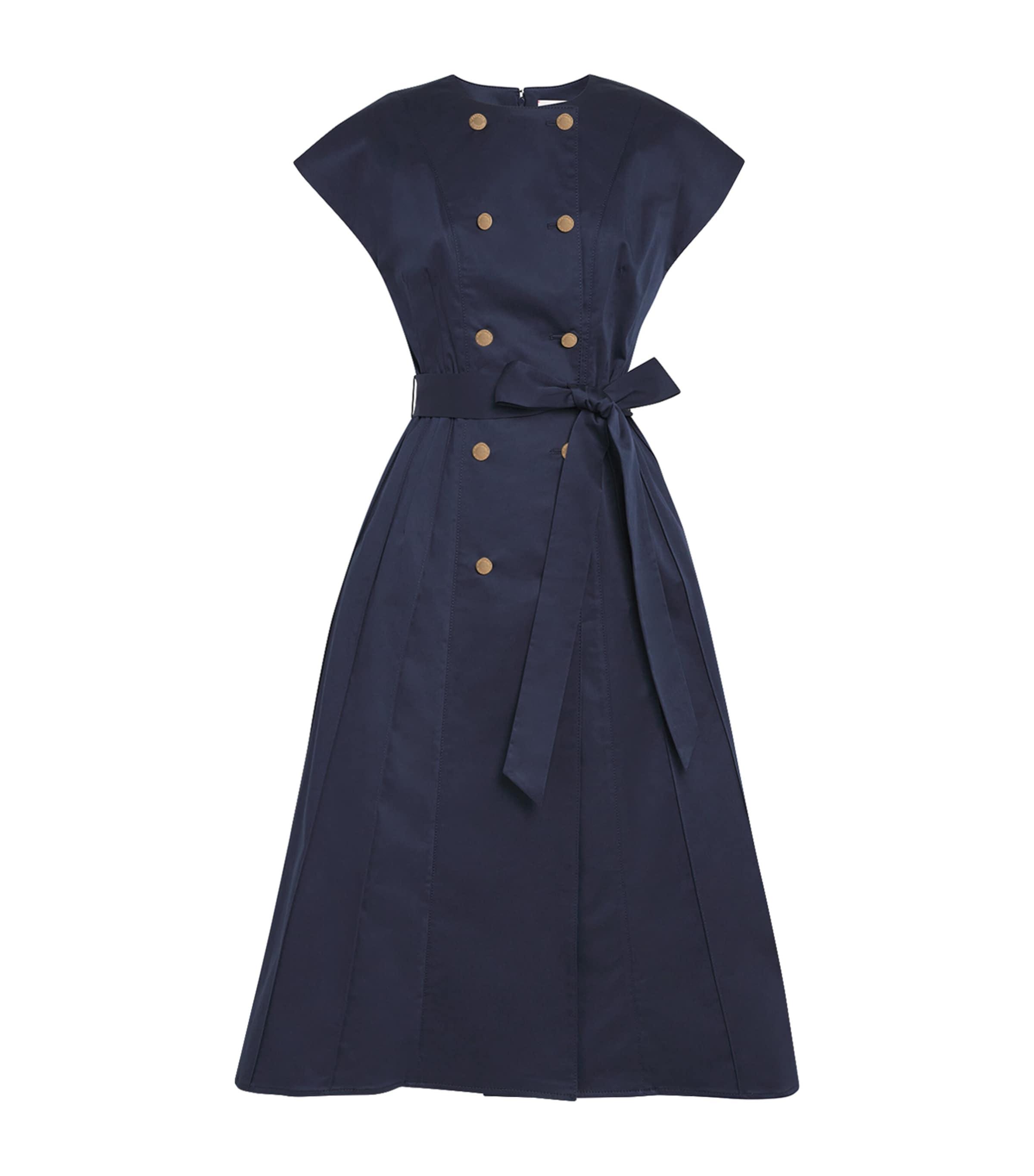 Carolina Herrera Cotton-Blend Double-Breasted Midi Dress by CAROLINA HERRERA