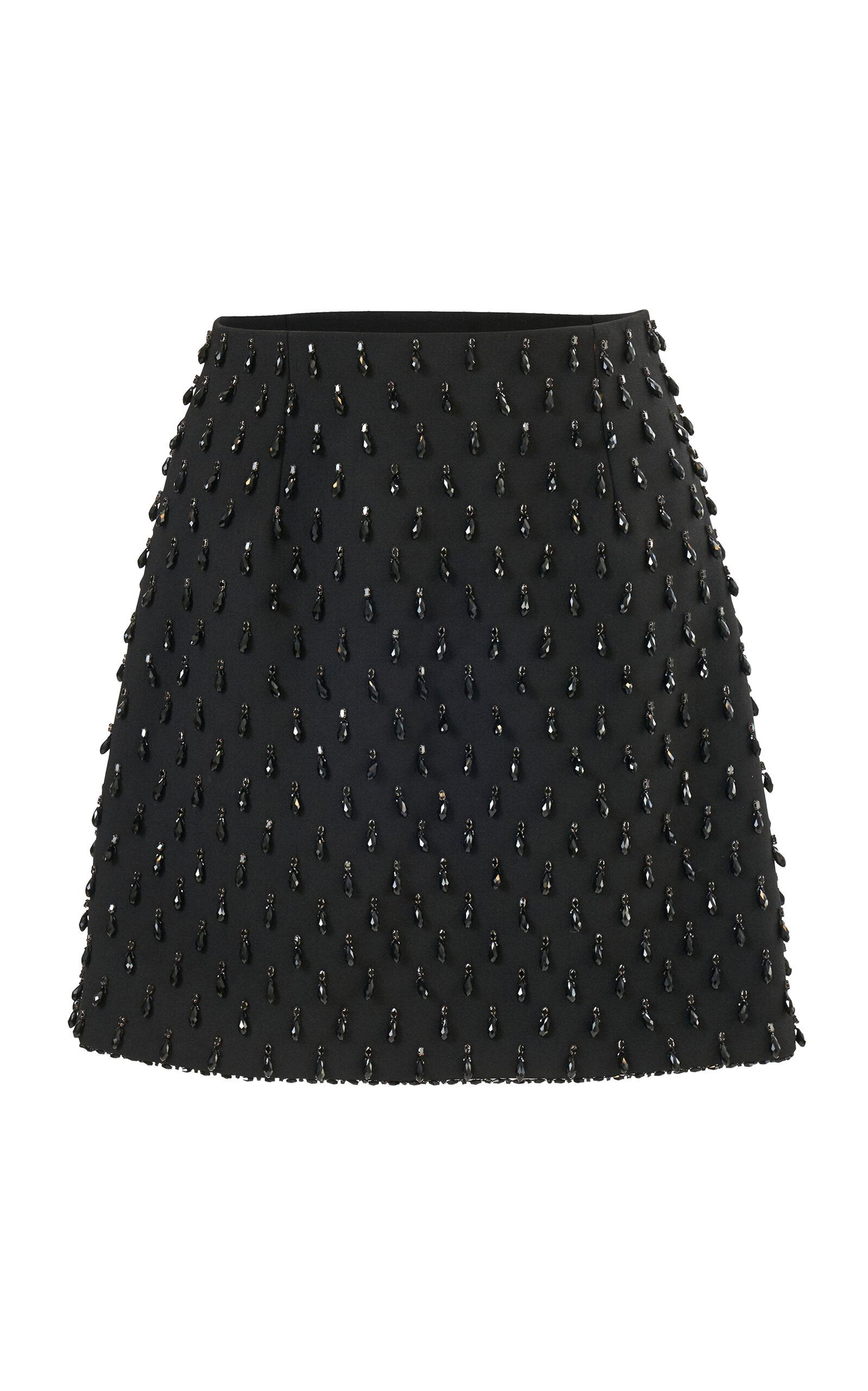 Carolina Herrera Embellished Bi-Stretch Wool Tailored Mini Skirt - Moda Operandi by CAROLINA HERRERA