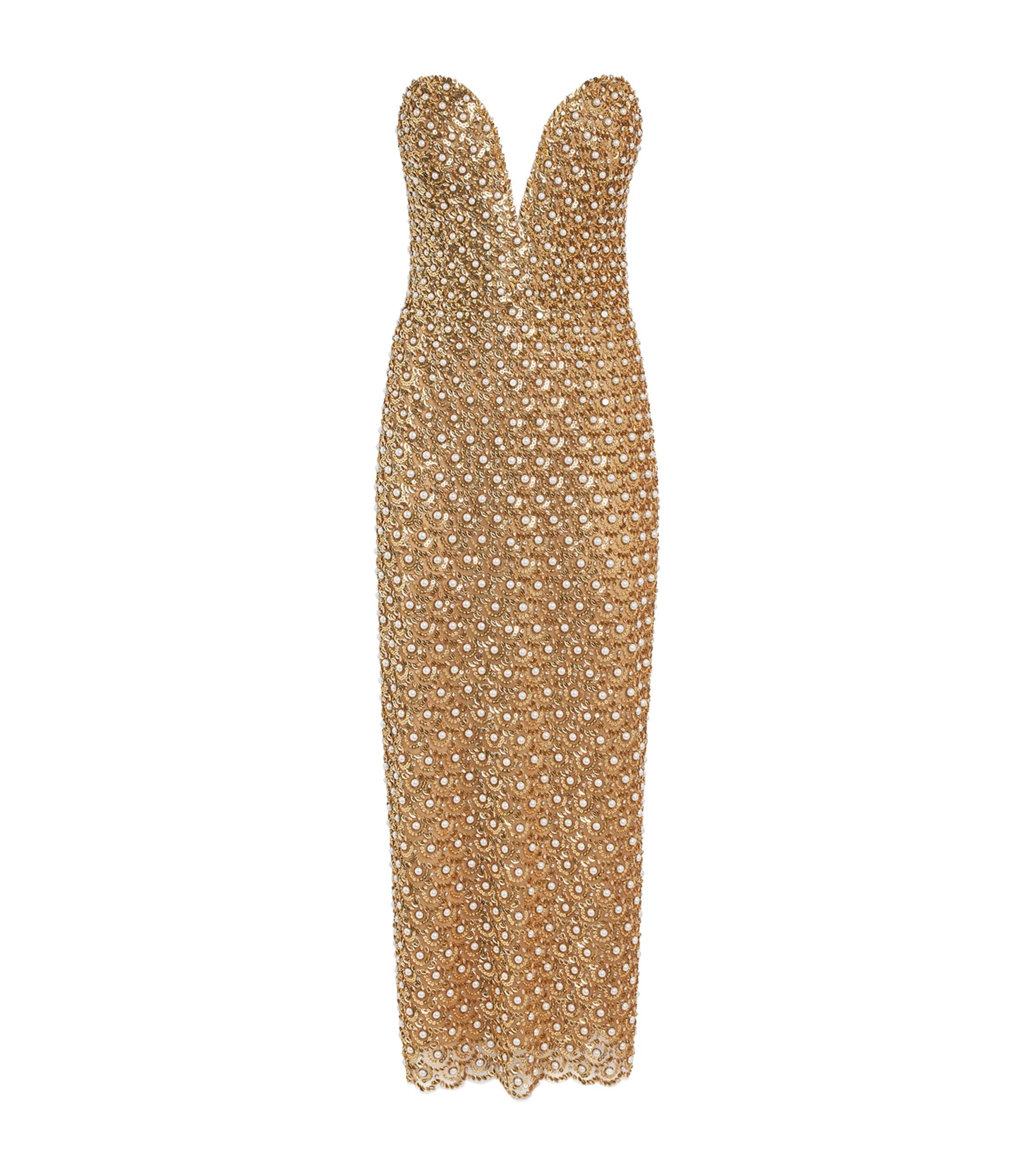 Carolina Herrera Embellished V-Neck Gown by CAROLINA HERRERA