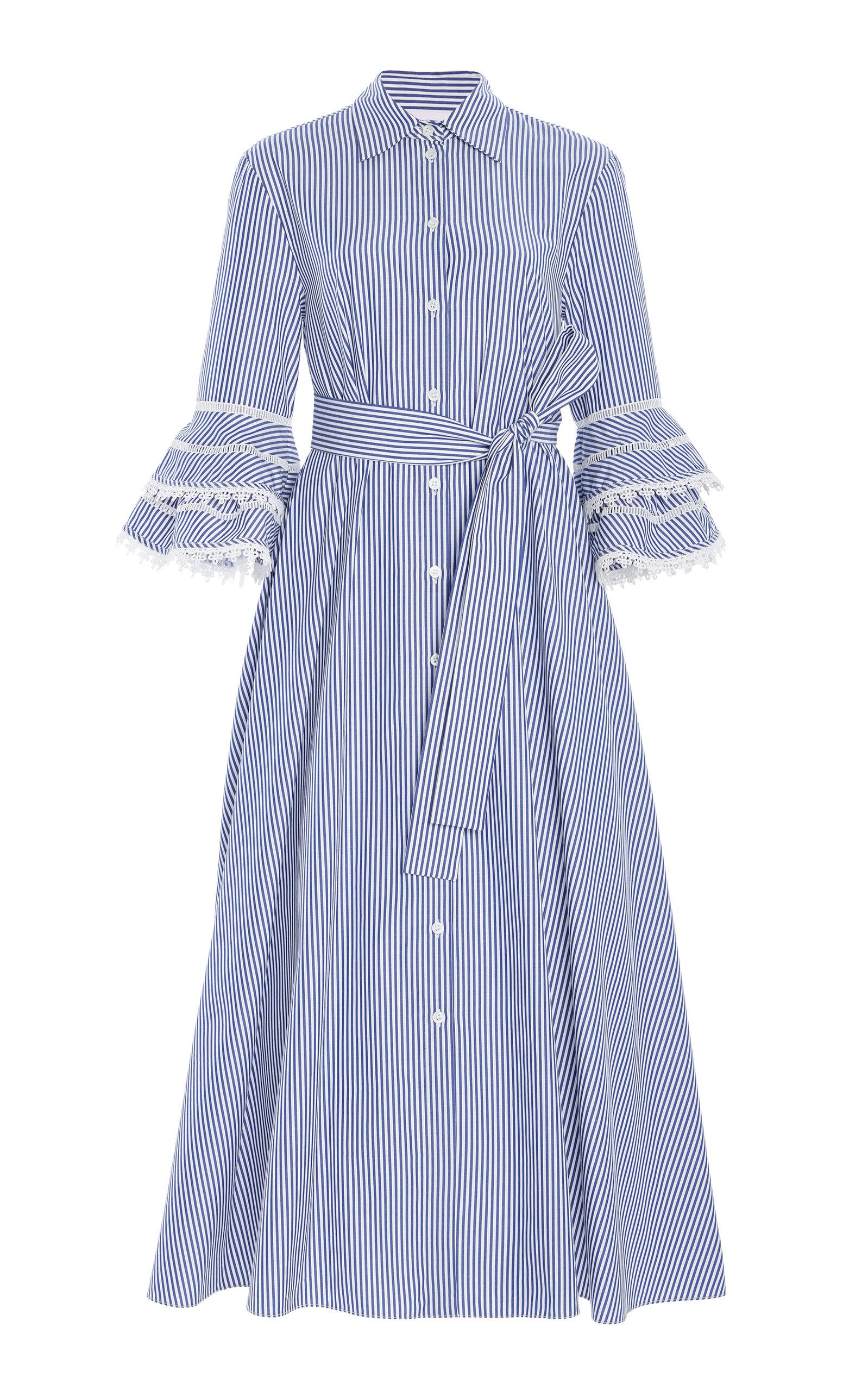Carolina Herrera Embroidered Cotton Midi Shirt Dress - Moda Operandi by CAROLINA HERRERA
