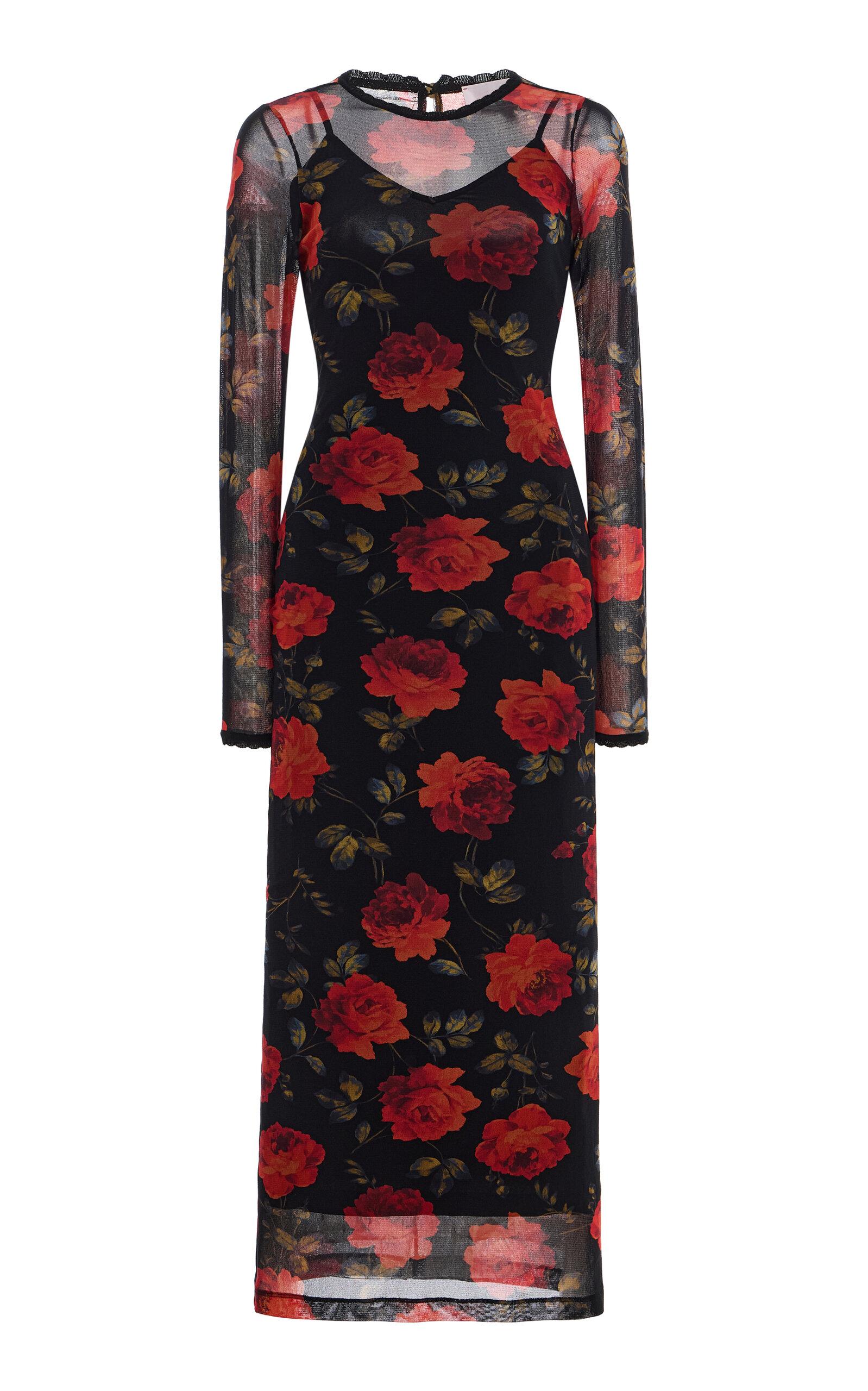 Carolina Herrera Floral Mesh Maxi Dress - Moda Operandi by CAROLINA HERRERA