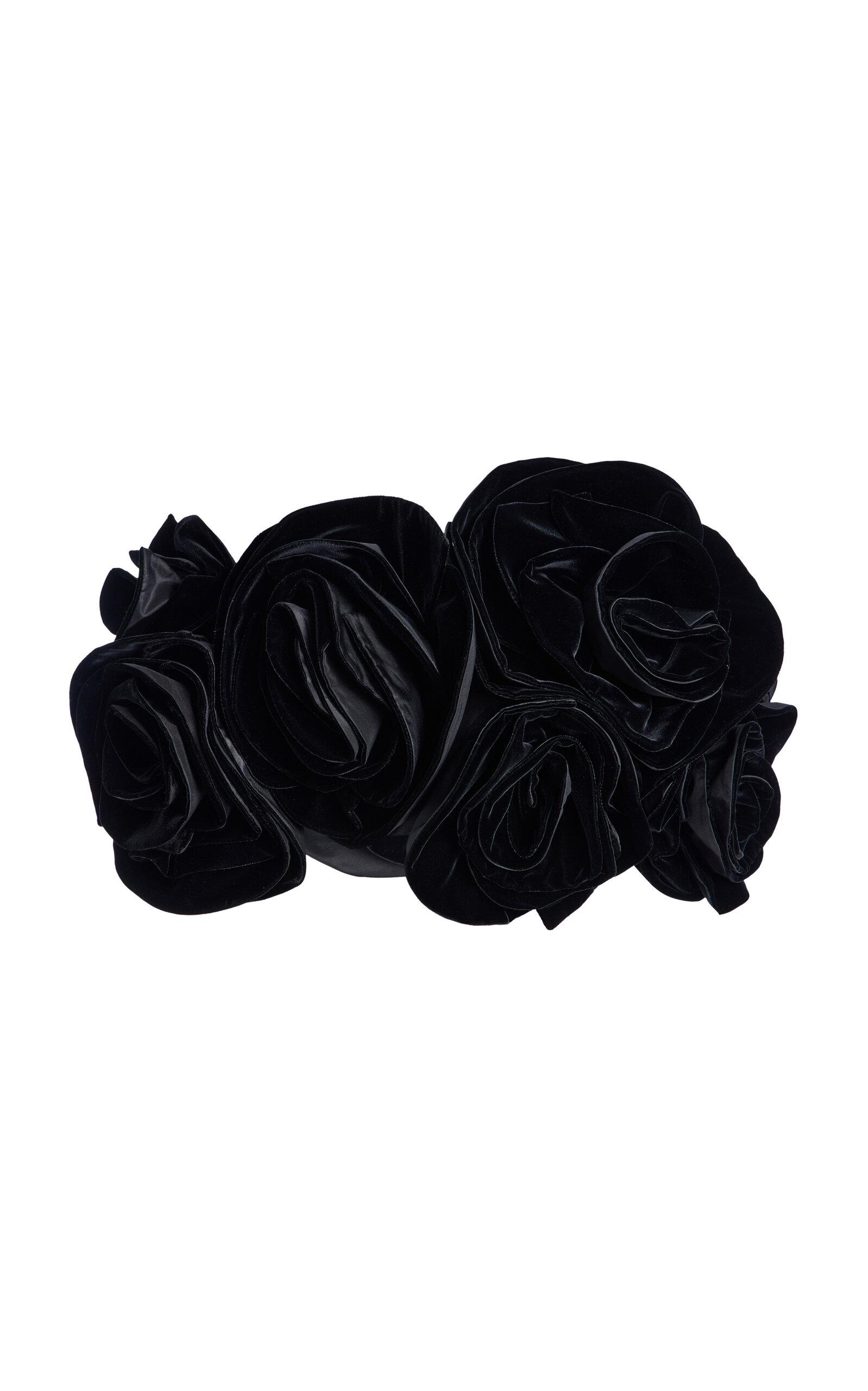 Carolina Herrera Flower-Detailed Velvet Top - Moda Operandi by CAROLINA HERRERA