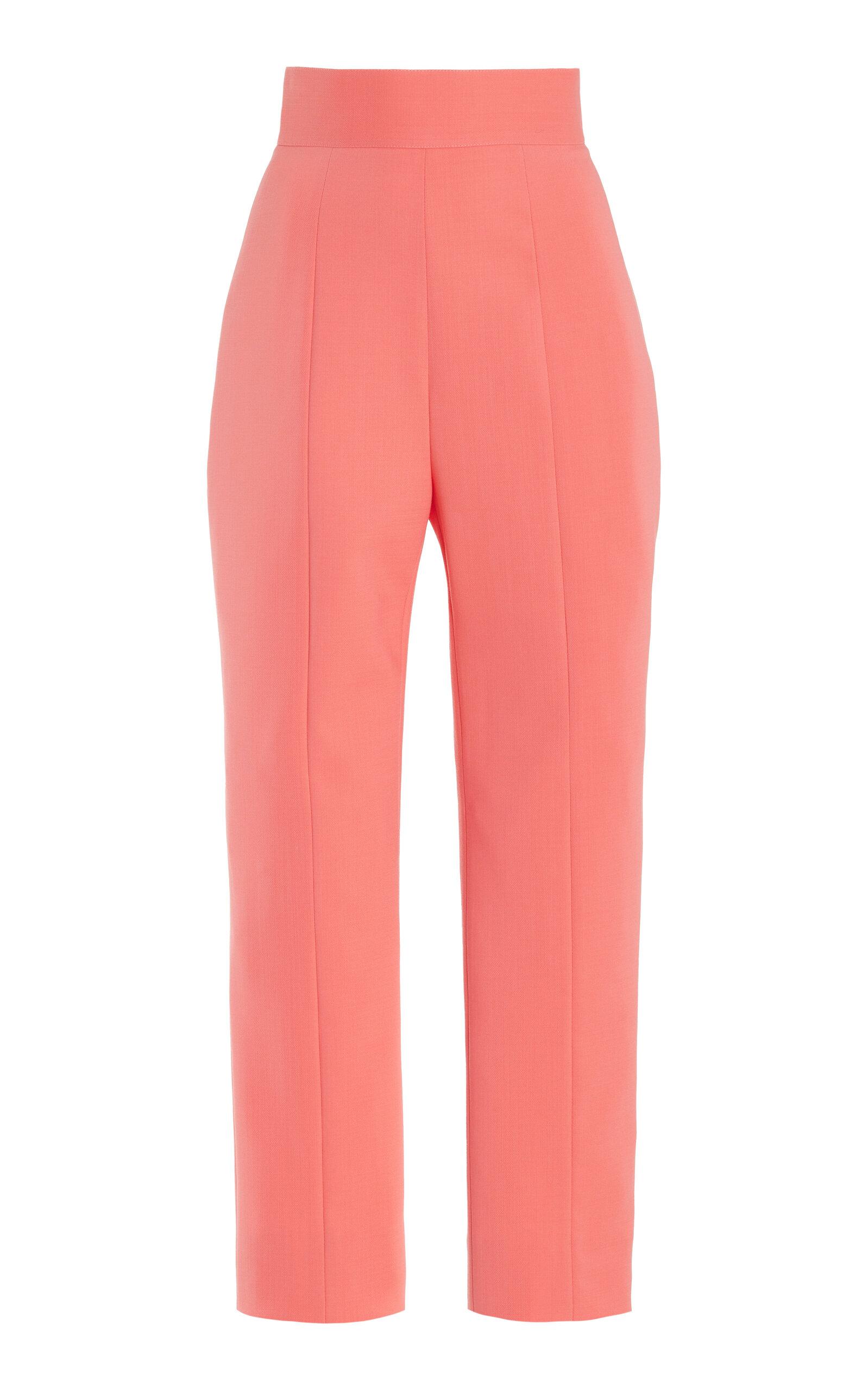 Carolina Herrera - High-Waist Stretch-Wool Skinny Pants - Pink - - Moda Operandi by CAROLINA HERRERA