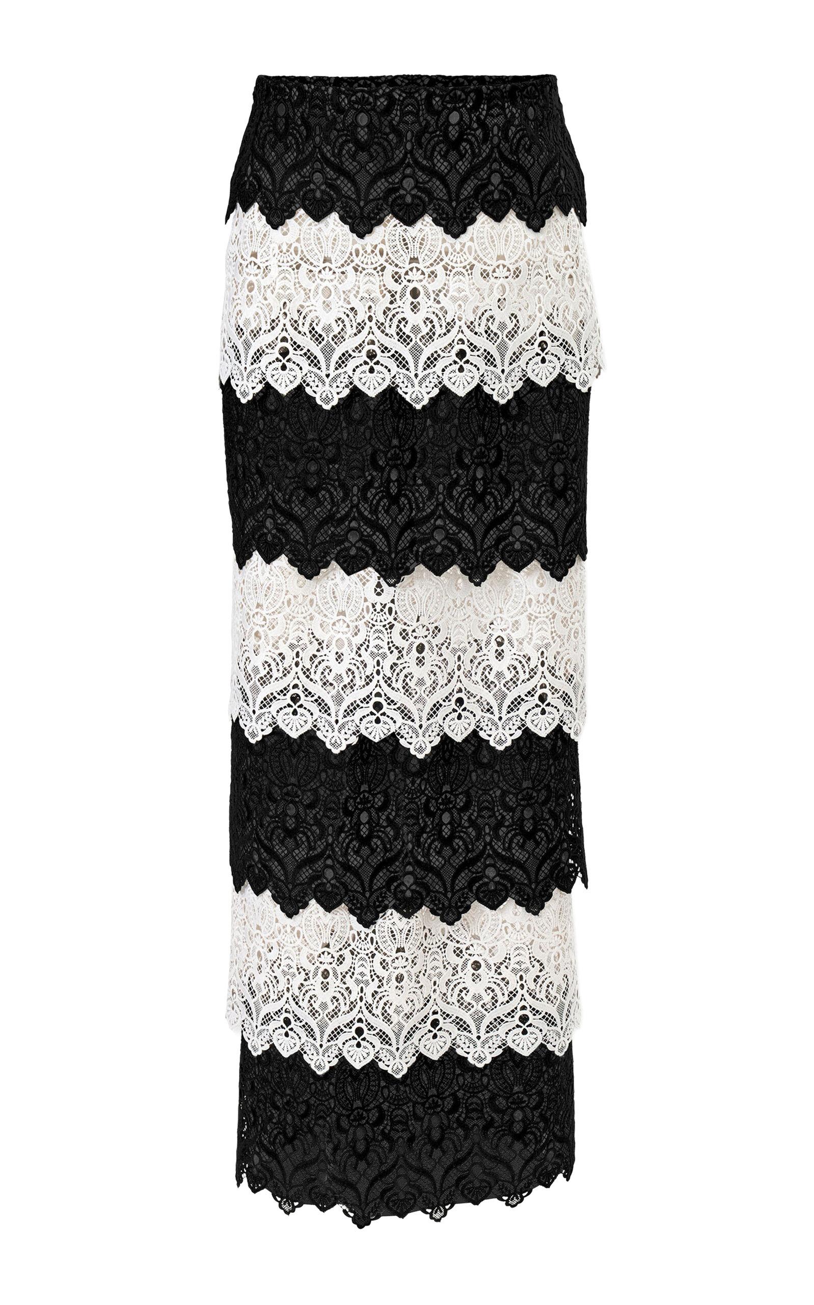 Carolina Herrera Mid-Rise Floral Scroll Lace Maxi Pencil Skirt - Moda Operandi by CAROLINA HERRERA