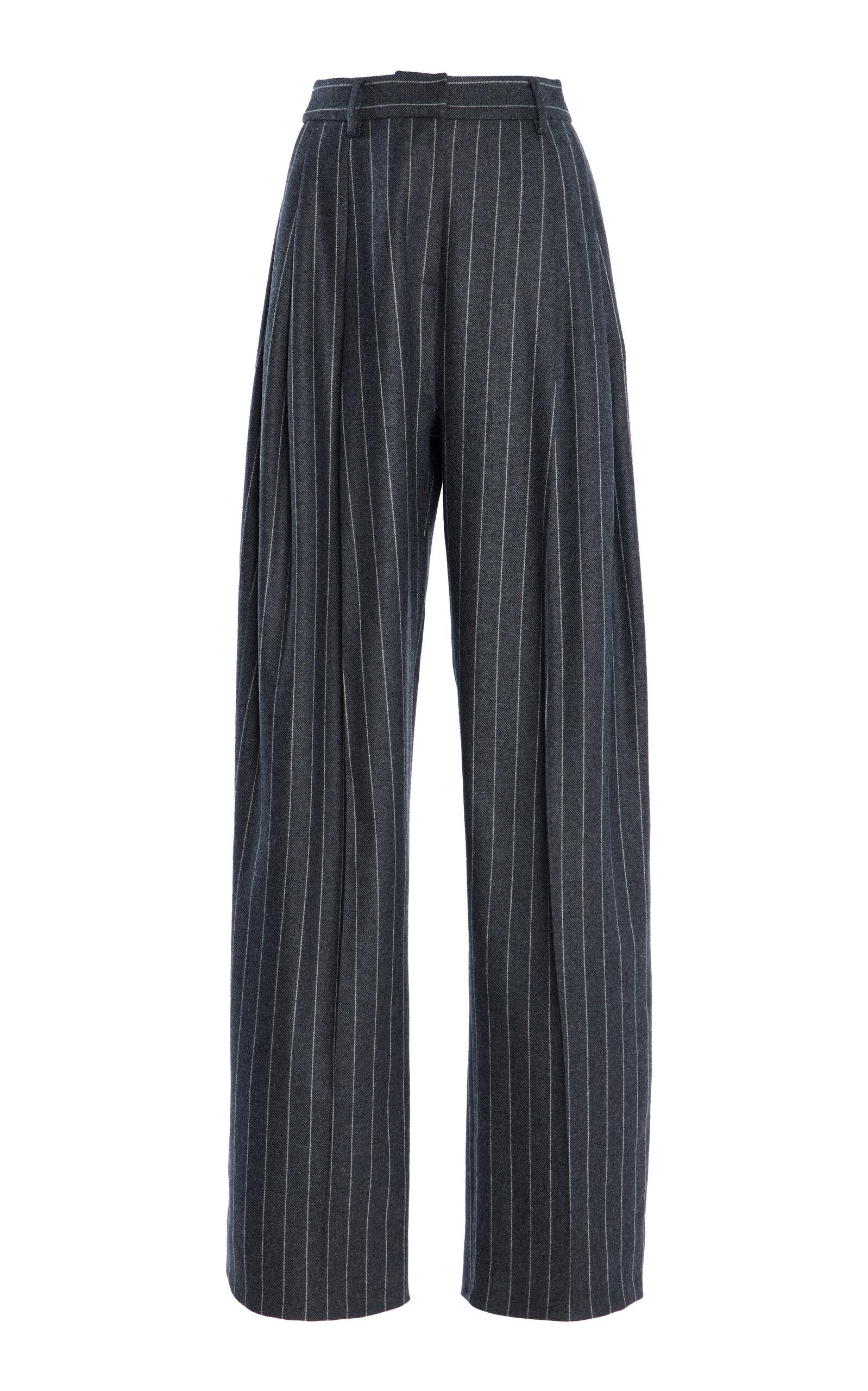 Carolina Herrera Pinstriped Wool-Blend Wide-Leg Pants - Moda Operandi by CAROLINA HERRERA